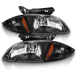 00-02 Chevy Cavalier Factory Style Headlights - Black