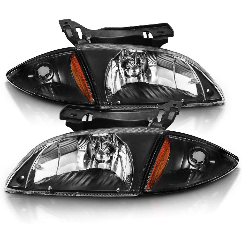 00-02 Chevy Cavalier Factory Style Headlights - Black 3 00-02 Chevy Cavalier Factory Style Headlights - Black