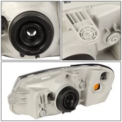 00-02 Hyundai Accent Headlight Assembly (Driver & Passenger Side) - Black Amber -Professional Auto Parts Store 00 02 hyundai accent headlight assembly driver passenger side black amber 110