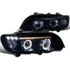 01-03 BMW E53 X5 [Halogen Model] Angel Eye Halo Projector Headlights - Gloss Black -Professional Auto Parts Store 01 03 bmw e53 x5 halogen model angel eye halo projector headlights gloss black 101