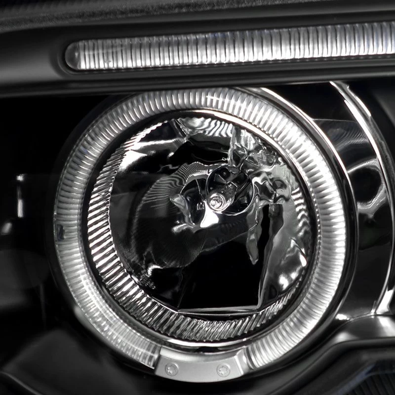 HID Combo 00-03 BMW X5 E53 Angel Eye Halo LED Projector Headlights - Black 4 HID Combo 00-03 BMW X5 E53 Angel Eye Halo LED Projector Headlights - Black - Image 2