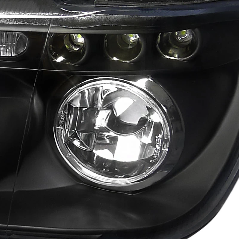 HID Combo 00-03 BMW X5 E53 Angel Eye Halo LED Projector Headlights - Black 7 HID Combo 00-03 BMW X5 E53 Angel Eye Halo LED Projector Headlights - Black - Image 5