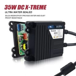 HID Combo 1987-1993 Ford Mustang 6Pcs Crystal Headlights - Black -Professional Auto Parts Store 01 03 civic 2 4 door dx lx ex jdm black headlights hid kit 150 43
