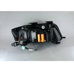 02-04 Audi A6 LED DRL Projector Headlights With LED Turn Signal - Black Housing -Professional Auto Parts Store 02 04 audi a6 led drl projector headlights with led turn signal black housing 127 1