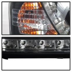 02-04 Audi A6 R8 Style LED Strip Projector Headlights - Black -Professional Auto Parts Store 02 04 audi a6 r8 style led strip projector headlights black 227