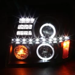 HID Combo 02-06 Cadillac Escalade LED Strip Halo Projector Headlights - Black 15 HID Combo 02-06 Cadillac Escalade LED Strip Halo Projector Headlights - Black -Professional Auto Parts Store 02 06 cadillac escalade dual angel eye halo led strip projector headlights black 390