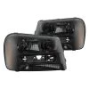 02-09 Chevy Trailblazer Replacement Headlights - Black Smoked
