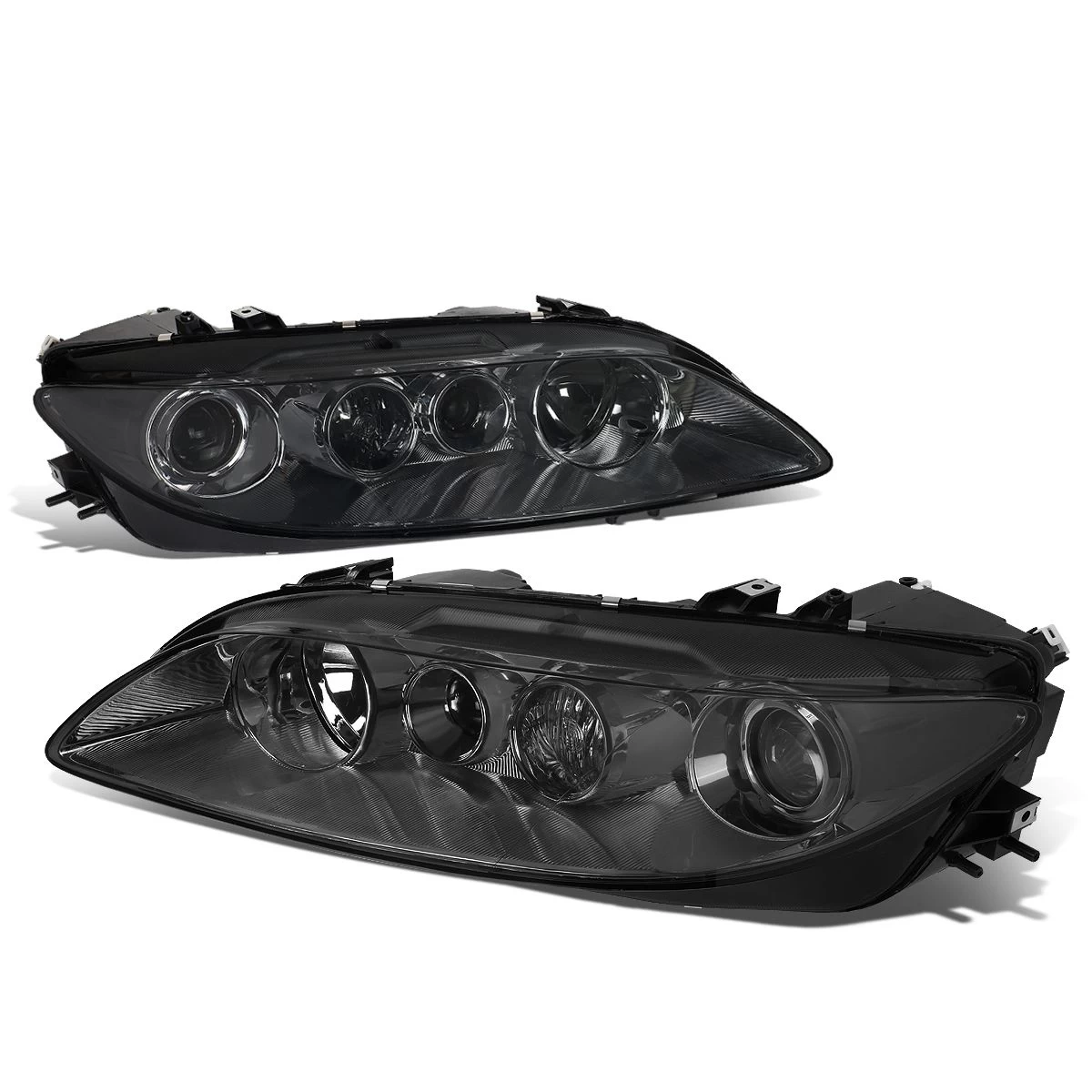 03-05 Mazda 6 Factory Style Replacement Headlights - Smoked / Clear 3 03-05 Mazda 6 Factory Style Replacement Headlights - Smoked / Clear