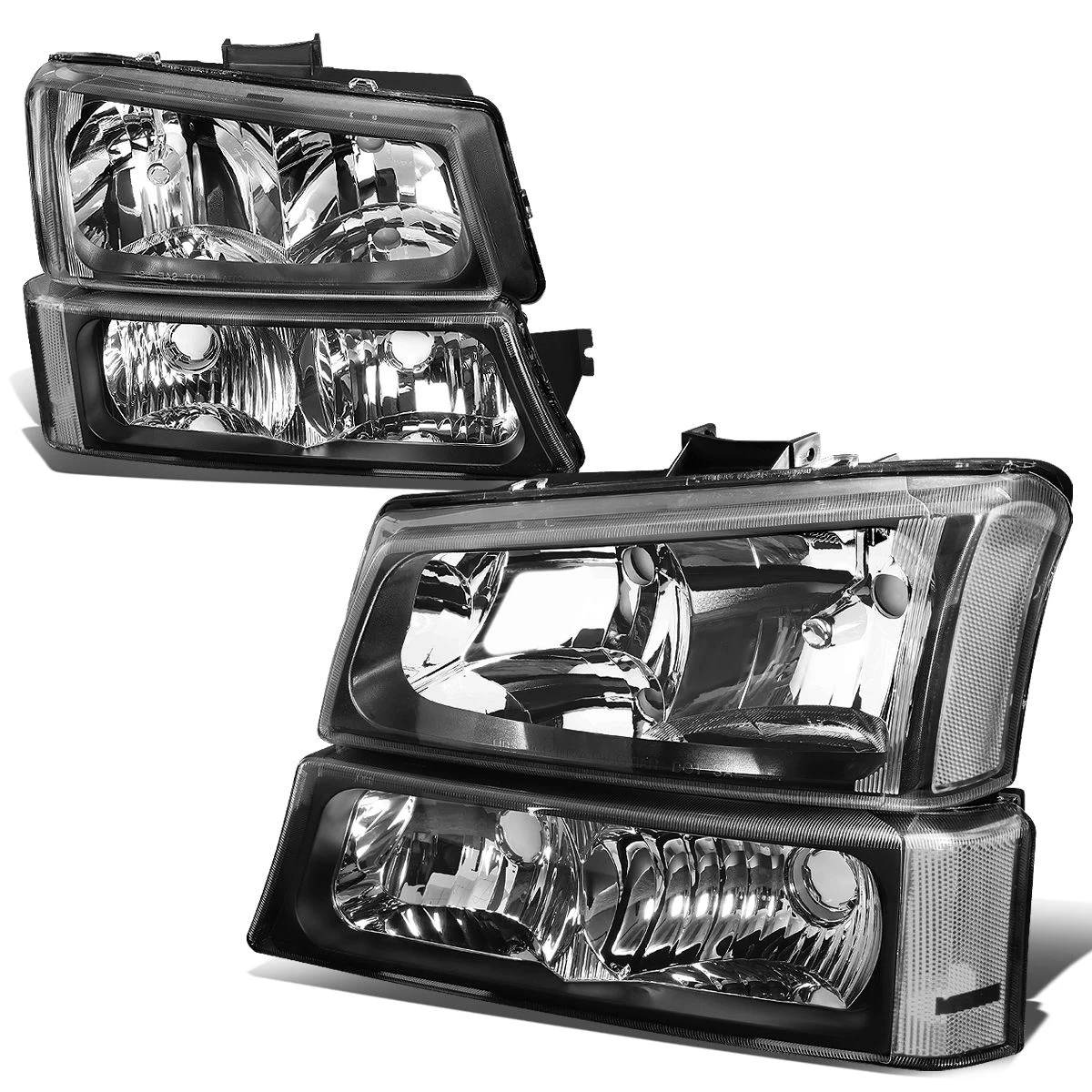 03-06 Chevy Silverado / Avalanche Euro Style Crystal Headlights - Black 3 03-06 Chevy Silverado / Avalanche Euro Style Crystal Headlights - Black