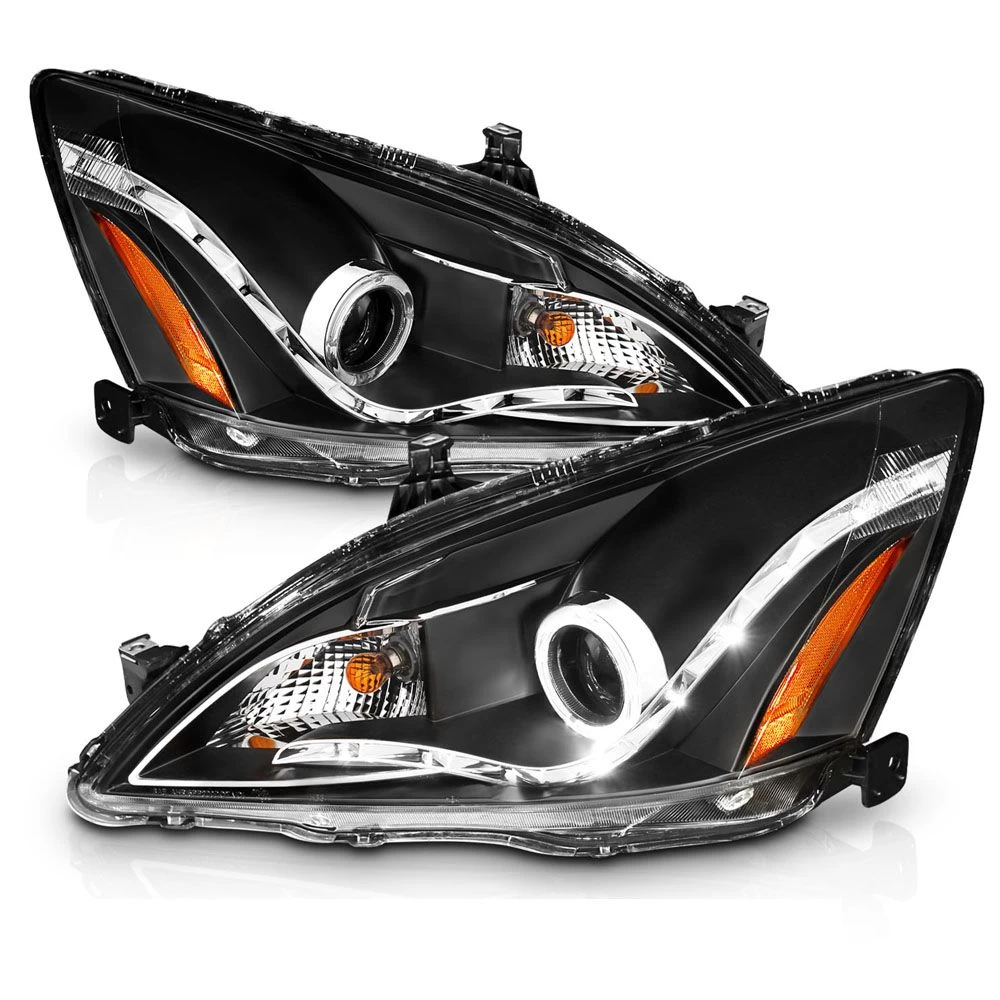CG 03-07 Honda Accord Angel Eye Halo Euro Projector Headlights - Black 3 CG 03-07 Honda Accord Angel Eye Halo Euro Projector Headlights - Black