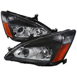 03-07 Honda Accord [Rretro Style] Projector Headlights - Black