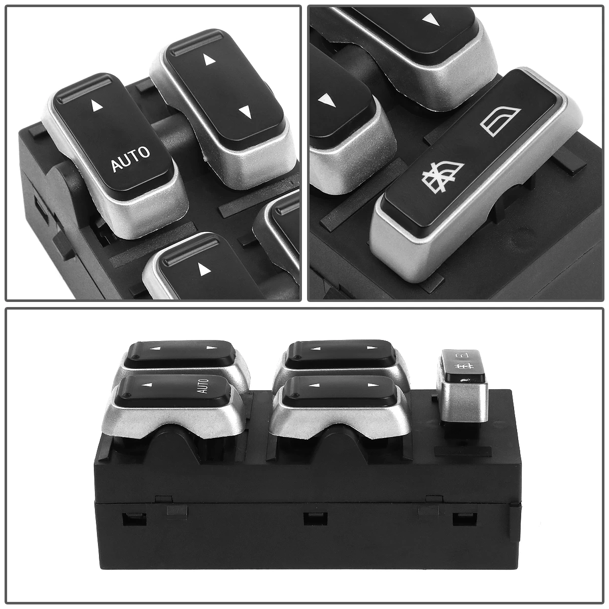 03-08 Lincoln Town Car Black Factory Style Driver Side Master Power Window Lifter Switch 5 03-08 Lincoln Town Car Black Factory Style Driver Side Master Power Window Lifter Switch - Image 3