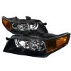 2004-2005 Acura TSX [Factory HID Model] Projector Headlights - Black -Professional Auto Parts Store 04 05 acura tsx factory hid model projector headlights black 104