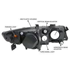 2004-2005 Acura TSX [Factory HID Model] Projector Headlights - Black -Professional Auto Parts Store 04 05 acura tsx factory hid model projector headlights black 122