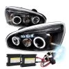 04-07 Chevy Malibu Dual Halo & LED Projector Headlights With HID Kit - Black -Professional Auto Parts Store 04 07 chevy malibu dual halo led projector headlights with hid kit black 170