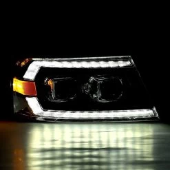 AlphaRex 04-08 Ford F150 / 06-08 Lincoln Mark LT LUXX-Series LED Projector Headlights Black -Professional Auto Parts Store 04 08 ford f150 06 08 lincoln mark lt luxx series led projector headlights black 101