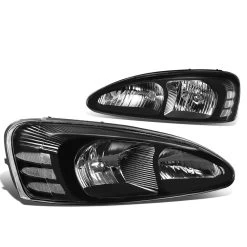 04-08 Pontiac Grand Prix Replacement Headlights - Black / Clear