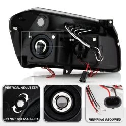 05-07 Dodge Magnum Angel Eye Halo & LED Projector Headlights - Smoked 13 05-07 Dodge Magnum Angel Eye Halo & LED Projector Headlights - Smoked -Professional Auto Parts Store 05 07 dodge magnum angel eye halo led projector headlights smoked 261