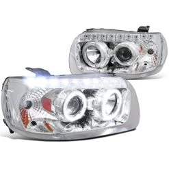 05-07 Ford Escape Angel Eye Halo & LED DRL Projector Headlights - Chrome