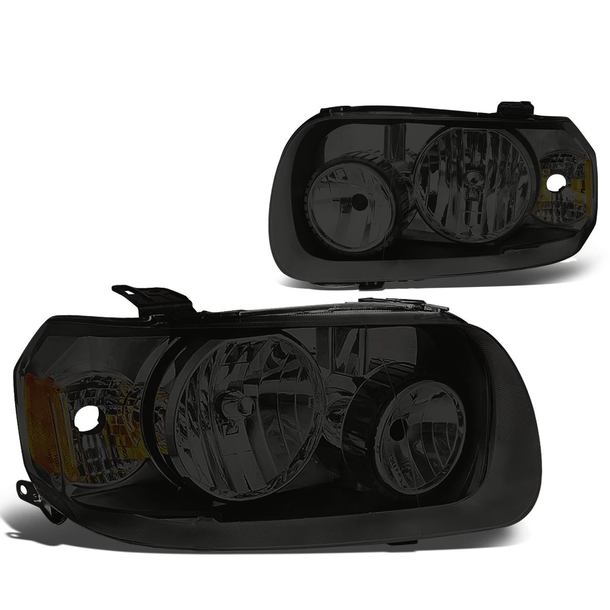05-07 Ford Escape OE-Style Replacement Headlights - Smoked / Amber 4 05-07 Ford Escape OE-Style Replacement Headlights - Smoked / Amber - Image 2