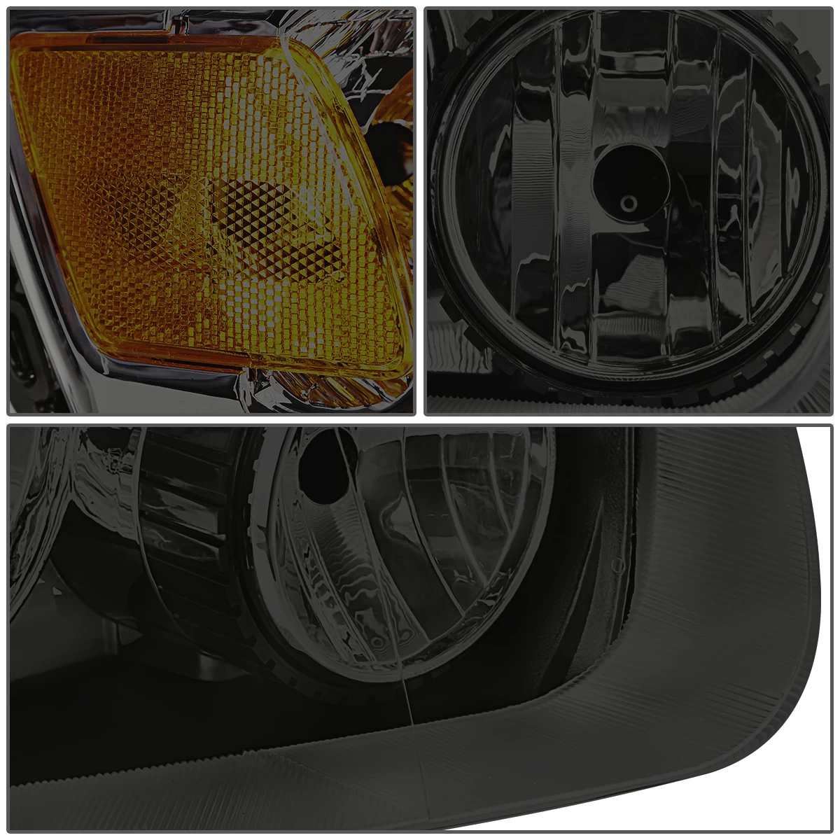 05-07 Ford Escape OE-Style Replacement Headlights - Smoked / Amber 7 05-07 Ford Escape OE-Style Replacement Headlights - Smoked / Amber - Image 5