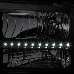 05-07 Ford F250 F350 Super Duty LED Crystal Headlights - Black -Professional Auto Parts Store 05 07 ford f250 f350 super duty led crystal headlights black 139