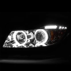 06-08 BMW E90 3 Series LED Angel Eye Halo & LED Projector Headlights - Black 15 06-08 BMW E90 3 Series LED Angel Eye Halo & LED Projector Headlights - Black -Professional Auto Parts Store 05 08 bmw e90 3 series ccfl angel eye halo led projector headlights black 218