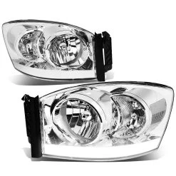 06-08 Dodge RAM LED DRL Crystal Headlights - Chrome Clear 13 06-08 Dodge RAM LED DRL Crystal Headlights - Chrome Clear -Professional Auto Parts Store 06 08 dodge ram led drl crystal headlights chrome clear 127