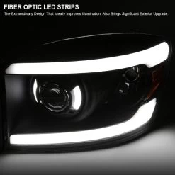 06-08 Dodge Ram 1500 2500 3500 LED Light Tubes Bars Projector Headlights - Black 13 06-08 Dodge Ram 1500 2500 3500 LED Light Tubes Bars Projector Headlights - Black -Professional Auto Parts Store 06 08 ram 1500 2500 3500 led light tubes bars projector headlights black 85