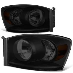 06-09 Dodge RAM Replacement Smoked Tinted Headlights - Black Smoked / Amber 13 06-09 Dodge RAM Replacement Smoked Tinted Headlights - Black Smoked / Amber -Professional Auto Parts Store 06 09 dodge ram replacement smoked tinted headlights black smoked amber 81