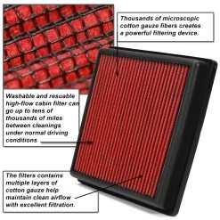 06-18 Toyota Camry/Corolla/Lexus/Scion Drop-In Panel Cabin Air Filter Red -Professional Auto Parts Store 06 18 toyota camry corolla lexus scion drop in panel cabin air filter red 93