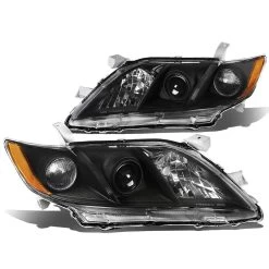 07-09 Toyota Camry [Non Hybrid Model] OE-Style Replacement Headlights - Black / Amber -Professional Auto Parts Store 07 09 toyota camry non hybrid model oe style replacement headlights black amber 82