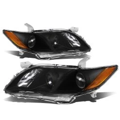 07-09 Toyota Camry [Non Hybrid Model] OE-Style Replacement Headlights - Black / Amber -Professional Auto Parts Store 07 09 toyota camry non hybrid model oe style replacement headlights black amber 85