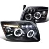 07-12 Dodge Caliber Angel Eye Halo & LED DRL Projector Headlights - Black -Professional Auto Parts Store 07 12 dodge caliber angel eye halo led drl projector headlights black 207