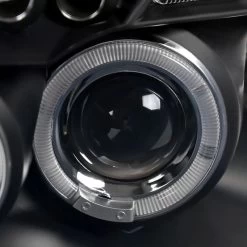 07-12 Dodge Caliber Angel Eye Halo & LED DRL Projector Headlights - Black -Professional Auto Parts Store 07 12 dodge caliber angel eye halo led drl projector headlights black 213