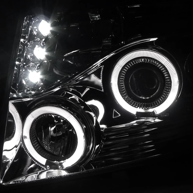 07-14 Chevy Suburban / Tahoe / Avalanche LED Halo Projector Headlights - Chrome 8 07-14 Chevy Suburban / Tahoe / Avalanche LED Halo Projector Headlights - Chrome - Image 6