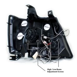 07-14 Chevy Suburban / Tahoe / Avalanche LED Halo Projector Headlights - Chrome 17 07-14 Chevy Suburban / Tahoe / Avalanche LED Halo Projector Headlights - Chrome -Professional Auto Parts Store 07 14 chevy suburban tahoe avalanche led halo projector headlights chrome 2lhp ava07 tm 232