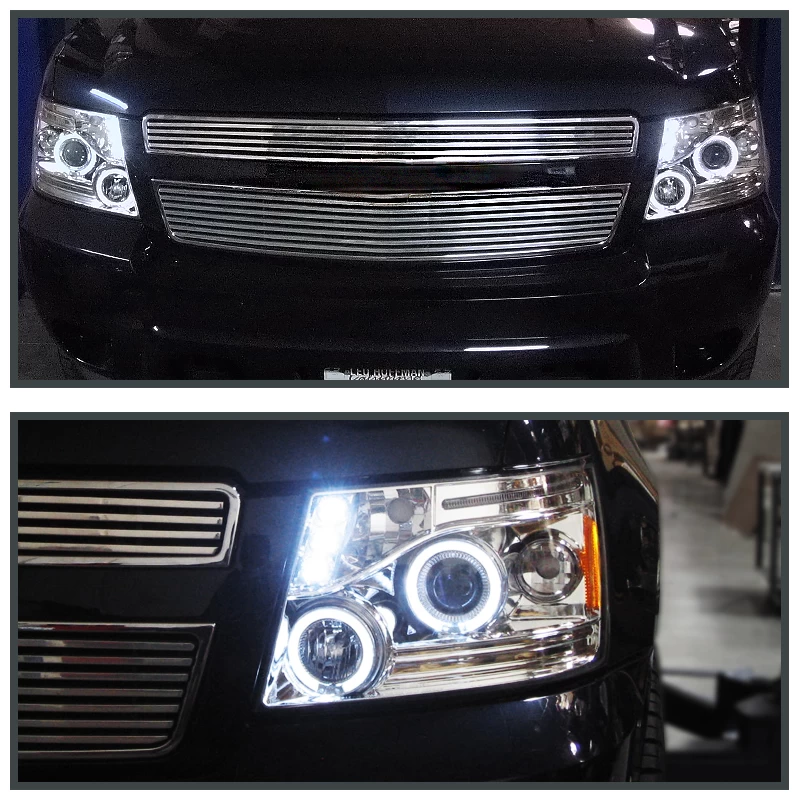 07-14 Chevy Suburban / Tahoe / Avalanche LED Halo Projector Headlights - Chrome 10 07-14 Chevy Suburban / Tahoe / Avalanche LED Halo Projector Headlights - Chrome - Image 8