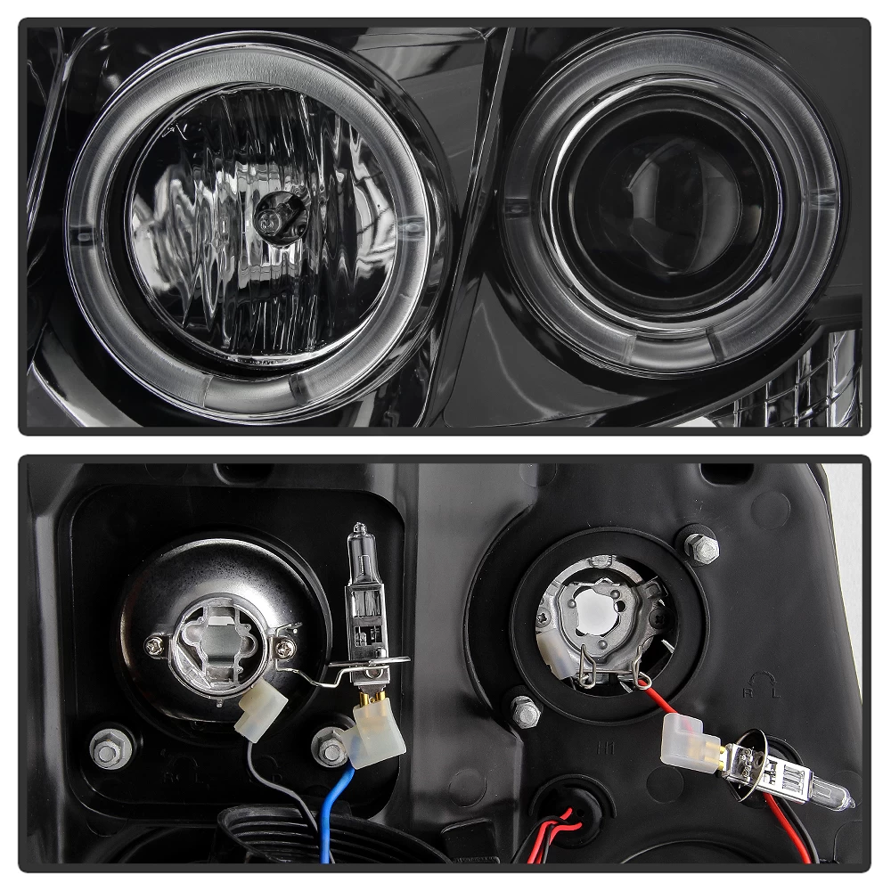 07-2014 Chevy Suburban / Tahoe / Avalanche Angel Eye Halo & LED Projector Headlights - Smoked 6 07-2014 Chevy Suburban / Tahoe / Avalanche Angel Eye Halo & LED Projector Headlights - Smoked - Image 4