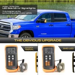 07-21 Toyota Tundra Sequential LED Side Mirror Lights - Smoked Lens -Professional Auto Parts Store 07 21 toyota tundra sequential led side mirror lights smoked lens 19