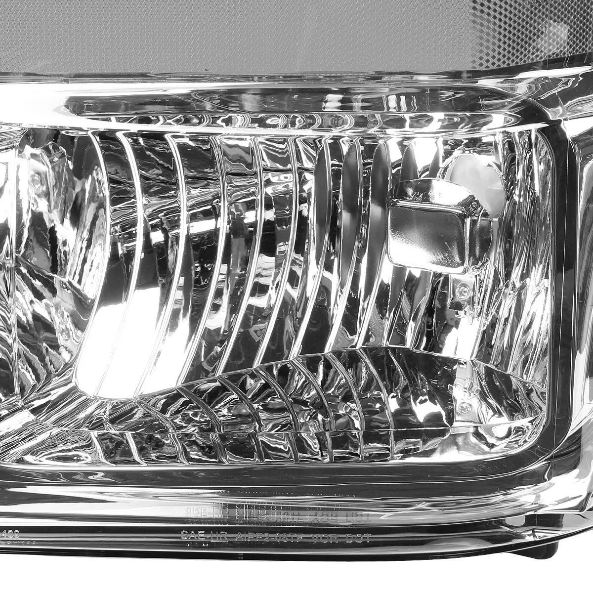 08-10 Ford Sueprduty F250 F350 F450 F550 Replacement Crystal Headlights - Chrome Clear 4 08-10 Ford Sueprduty F250 F350 F450 F550 Replacement Crystal Headlights - Chrome Clear - Image 2