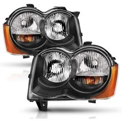 08-10 Jeep Grand Cherokee Factory-Style Headlights - Black