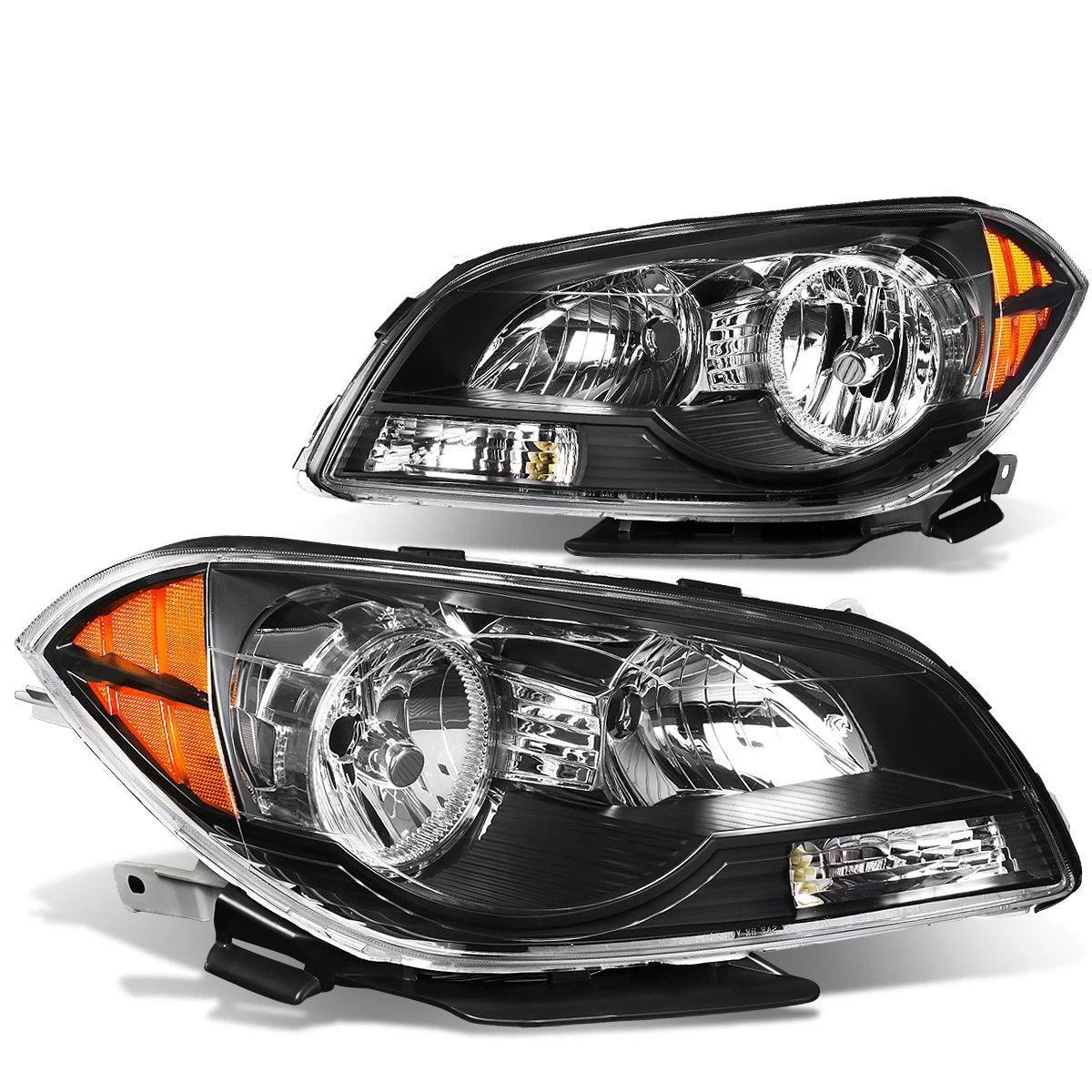 08-12 Chevy Malibu Headlight Assembly (Driver & Passenger Side) - Black 4 08-12 Chevy Malibu Headlight Assembly (Driver & Passenger Side) - Black - Image 2