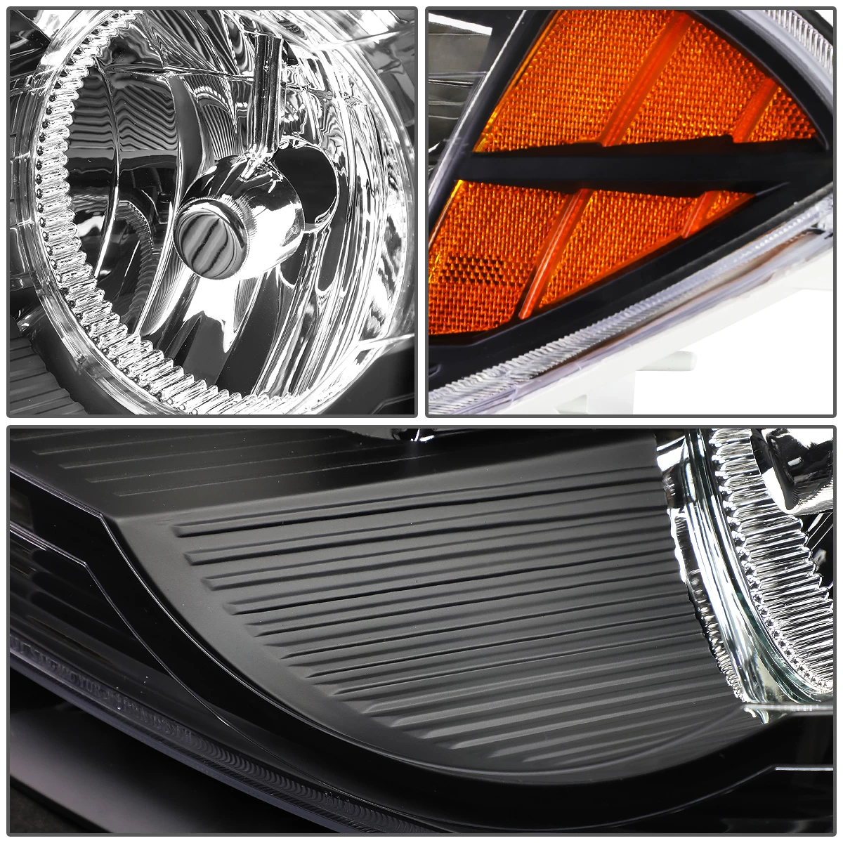 08-12 Chevy Malibu Headlight Assembly (Driver & Passenger Side) - Black 7 08-12 Chevy Malibu Headlight Assembly (Driver & Passenger Side) - Black - Image 5