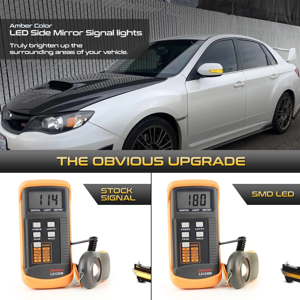 08-14 Subaru Tribeca / Outback Sequential LED Side Mirror Lights - Smoked 6 08-14 Subaru Tribeca / Outback Sequential LED Side Mirror Lights - Smoked - Image 4