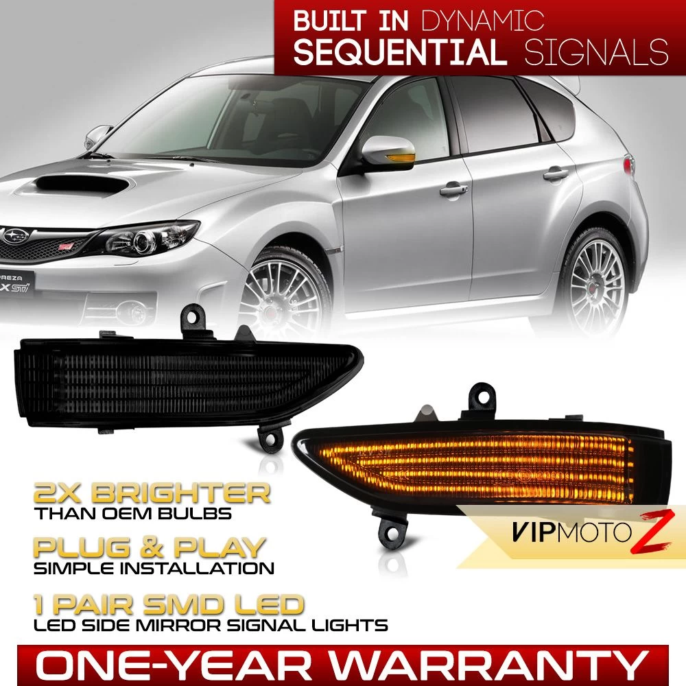 08-14 Subaru Tribeca / Outback Sequential LED Side Mirror Lights - Smoked 4 08-14 Subaru Tribeca / Outback Sequential LED Side Mirror Lights - Smoked - Image 2