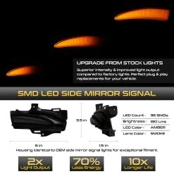 09-15 Lexus IS250 IS350 ES350 Sequential LED Side Mirror Lights - Smoked -Professional Auto Parts Store 09 15 lexus is250 is350 es350 sequential led side mirror lights smoked 16