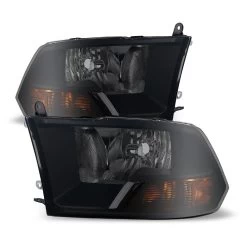 09-18 Dodge RAM 1500 2500 3500 Crystal Replacement Headlights - Black Smoked