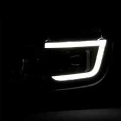 200-2013 Chevy Camaro LED DRL Tube Projector Headlights Black -Professional Auto Parts Store 10 12 chevy camaro led drl tube projector headlights black 82