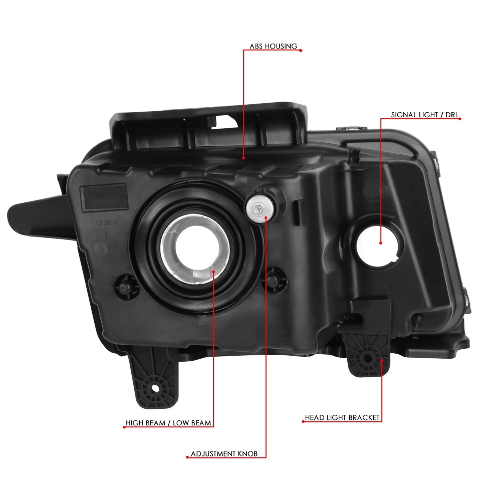 10-13 Chevy Camaro OE-Style Chrome Housing Halogen Headlights - Set 8 10-13 Chevy Camaro OE-Style Chrome Housing Halogen Headlights - Set - Image 6